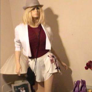 stylestalker floral dyed flowing mini skirt Med